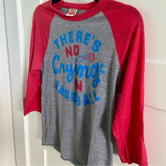 Red and Grey Baseball 3/4 Sleeve Raglan Tee - Picture 7 of 13